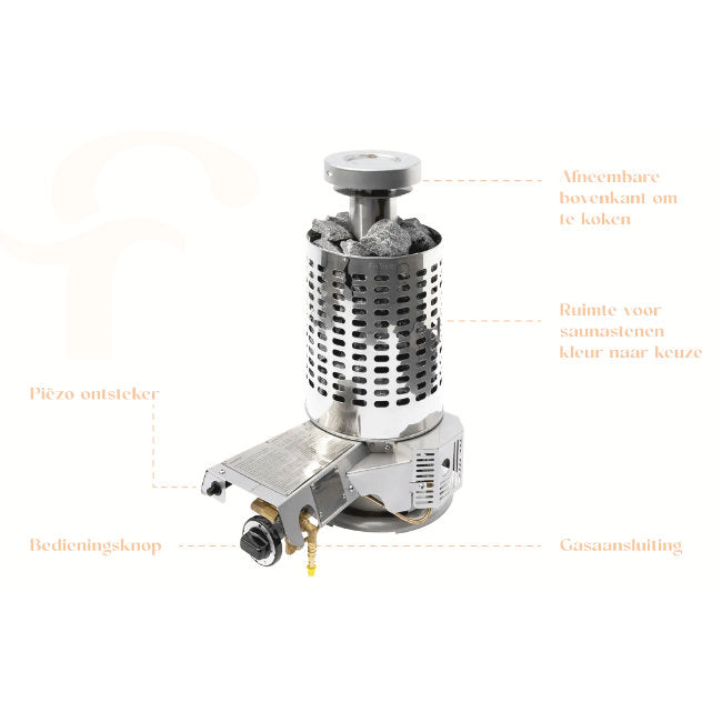FinSteam Botnia 81 Deluxe: De Ultieme Design-Upgrade onder de Gasgestookte Saunakachels - Finesse Wellness BV