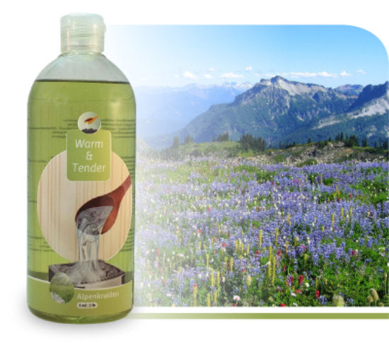 Alpenkruiden - Vitaliseer en Ontspan met Warm and Tender  Saunageur-Finesse Wellness BV