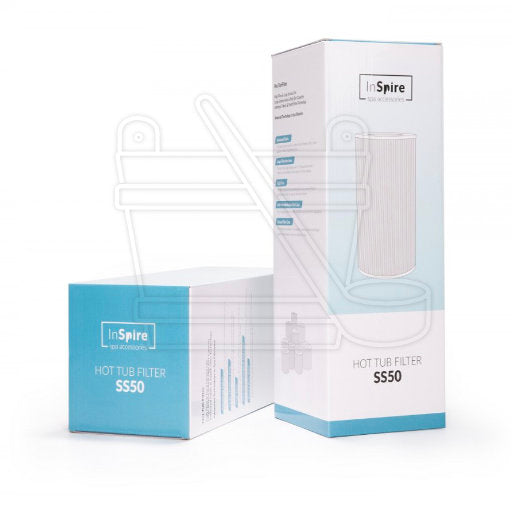 InSpire SS50 Spa Filter - 338 × 127-Finesse Wellness BV