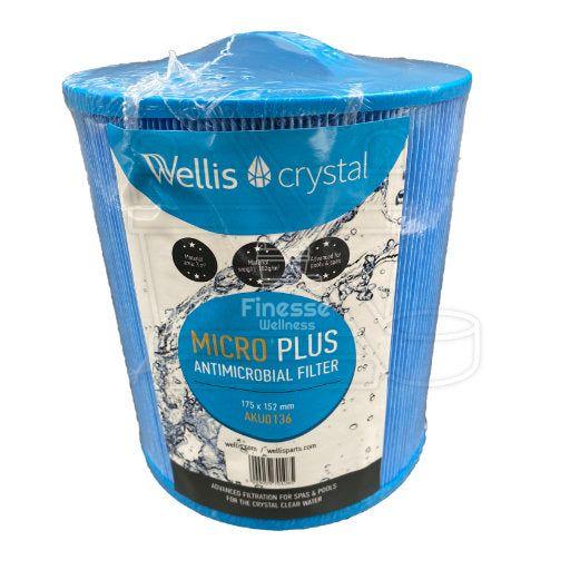 Wellis AKU0136 Spa Filter - 175 × 152 - Wellis Antimicrobial blue (fine Thread)-Finesse Wellness BV