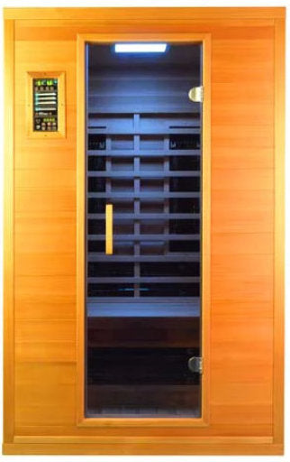 FS 120 Deluxe Cerderhouten Infrarood Sauna met glasdeur-Finesse Wellness BV