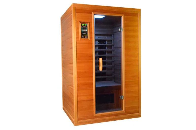 FS 120 Deluxe Cerderhouten Infrarood Sauna met glasdeur-Finesse Wellness BV