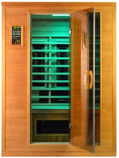 FS 140 Deluxe Cerderhouten Infrarood Sauna met glasdeur-Finesse Wellness BV