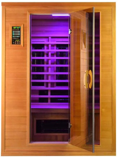 FS 140 Deluxe Cerderhouten Infrarood Sauna met glasdeur-Finesse Wellness BV
