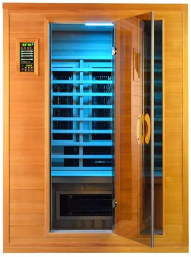 FS 140 Deluxe Cerderhouten Infrarood Sauna met glasdeur-Finesse Wellness BV