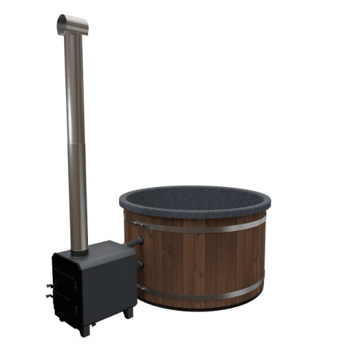 Houtgestookt Hottub FS Vantaa 4-6p met externe kachel-Finesse Wellness BV